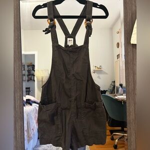 Aerie cotton romper short overalls